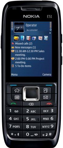 Nokia E51 zwart, bruin, zilver