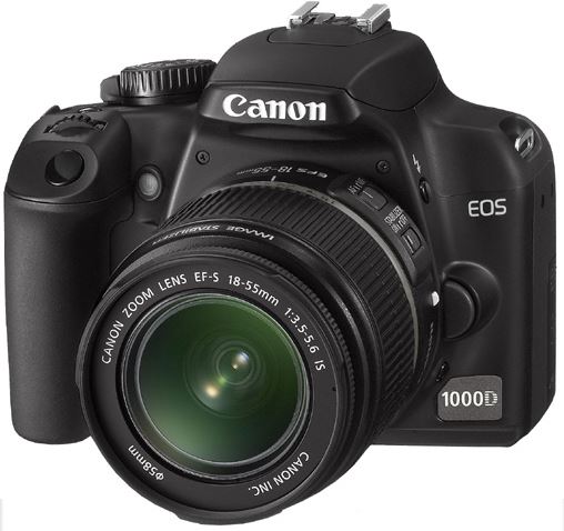 Canon EOS 1000D + EF-S 18-55 mm zwart