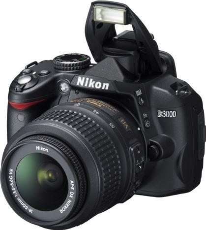 Nikon D3000 + AF-S DX NIKKOR 18-55mm zwart