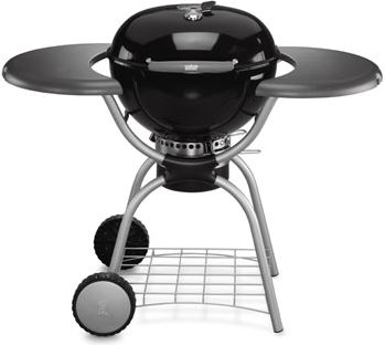 Weber One-Touch De Luxe houtskool barbecue / zwart / porselein / rond