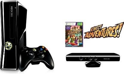 Microsoft Xbox 360 Slim 250GB + Kinect Adventures + Kinect 250GB / zwart / Kinect Adventures