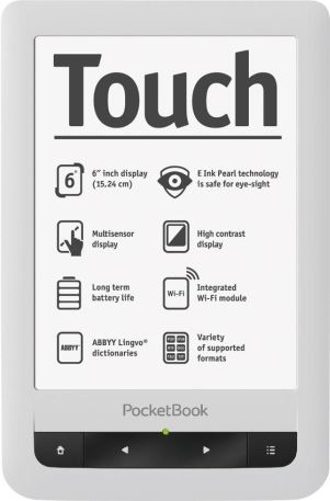 PocketBook Touch 622 wit, zwart