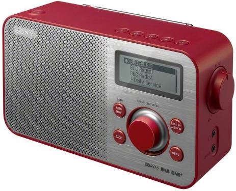 Sony XDR-S60 DAB+/DAB/FM digitale radio rood