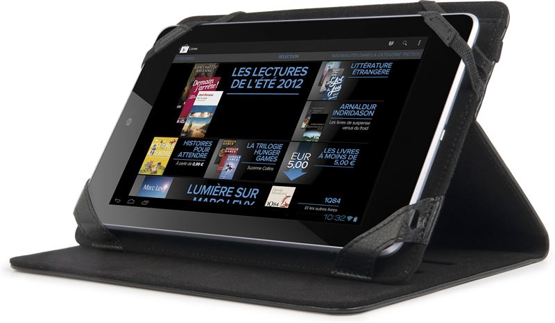 muvit Universal 7-8Inch Tablet Easel Case Black with Built-in Stand