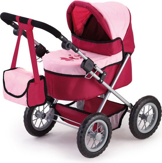Bayer Poppenwagen Trendy - Rood/Roze
