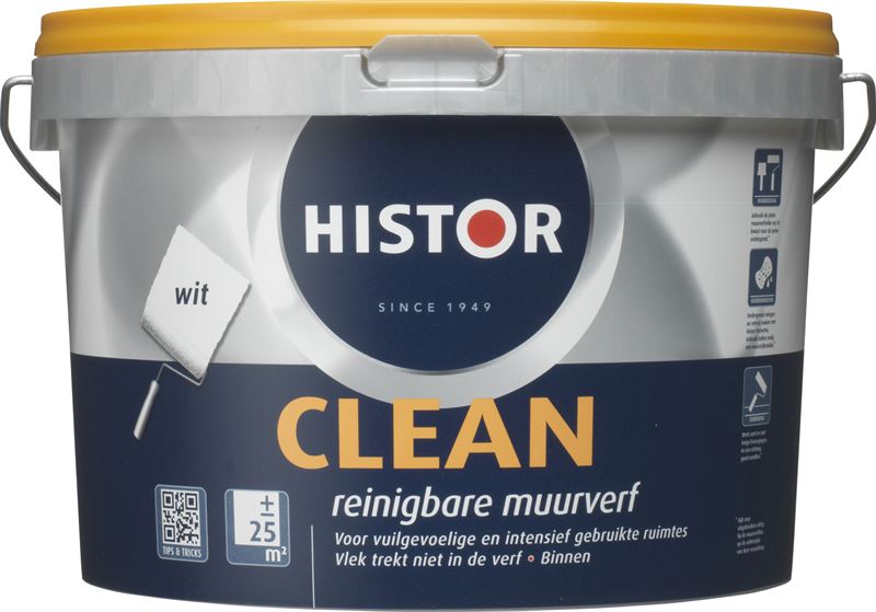 Histor Clean Muurverf - 2 5 liter - Wit