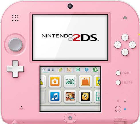 Nintendo 2DS wit, roze