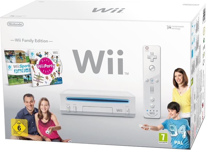 Nintendo Wii Family Edition wit / Wii Sports, Wii Party