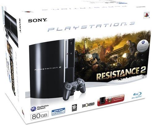 Sony PlayStation 3 80GB / zwart / Resistance 2