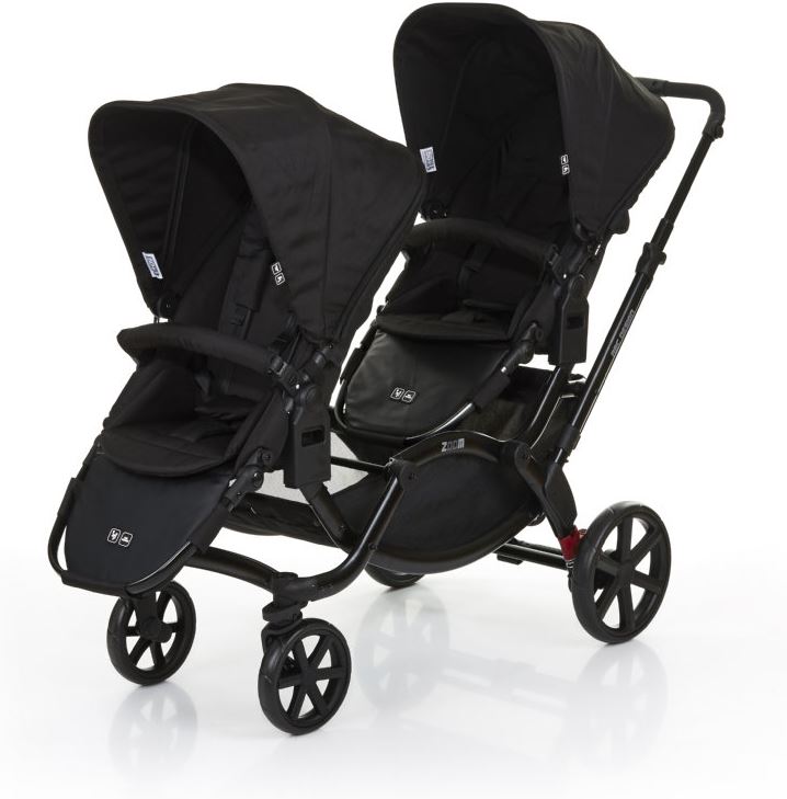 ABC Design Tweeling-/duowagen Zoom coal incl. 2 buggyzitje en wisselset