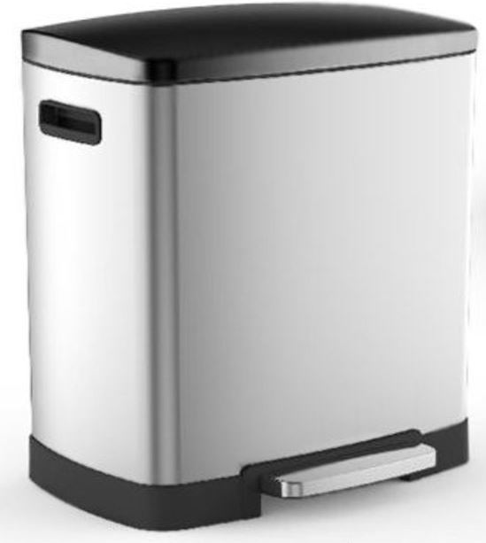 steeldesign Duo Oval afvalemmer/ pedaalemmer 40 liter