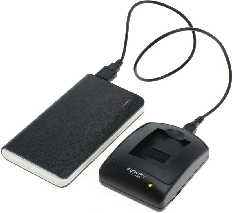 (compatible) Powerpakket: mini USB oplader + 8000mAh Powerbank voor Canon NB11L