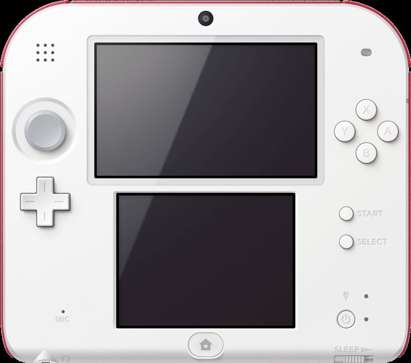 Nintendo Console 2Ds Blanc + Rouge wit, rood