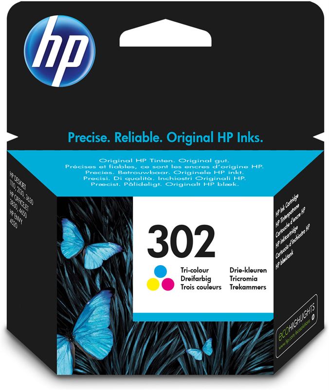 HP 302 originele drie-kleuren inktcartridge