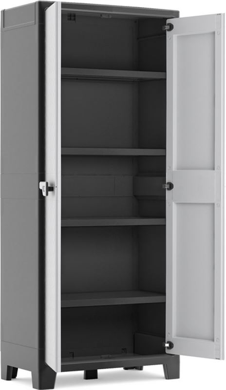 KiS-KiS Titan hoge kunststof kast met verstelbare legborden 9760000-0270 PVC opbergkast