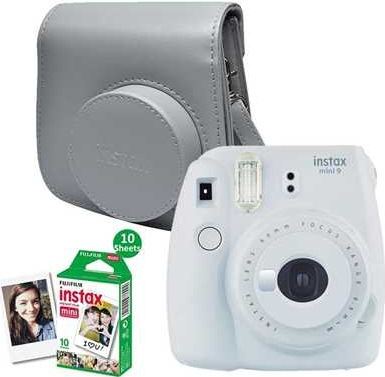 Fujifilm Instax Mini 9 (smokey white) + enkelpak film 10 foto's + tas