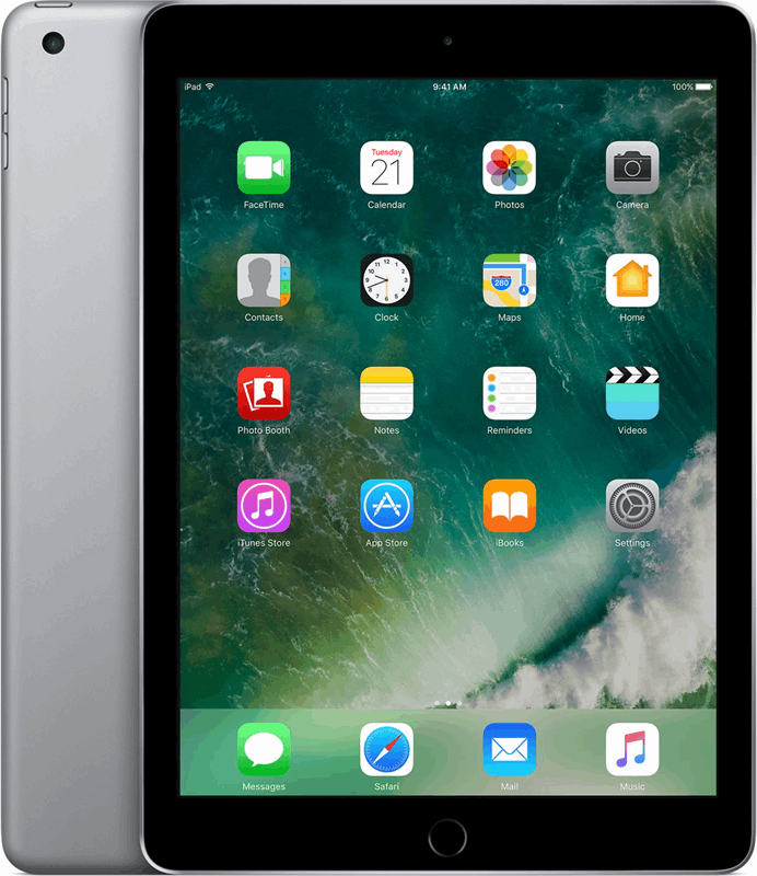 Renewd Refurbished Apple iPad (2017) – WiFi – 128GB – Spacegrijs 9,7 inch / zwart, grijs / 128 GB