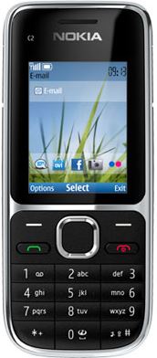 Nokia C2-01 zwart, zilver