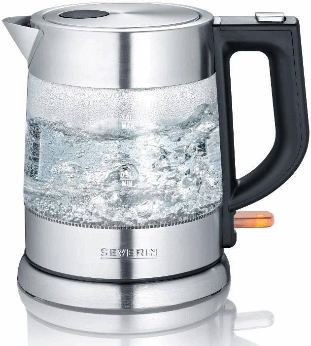 Severin WK 3468 rvs, transparant, zwart