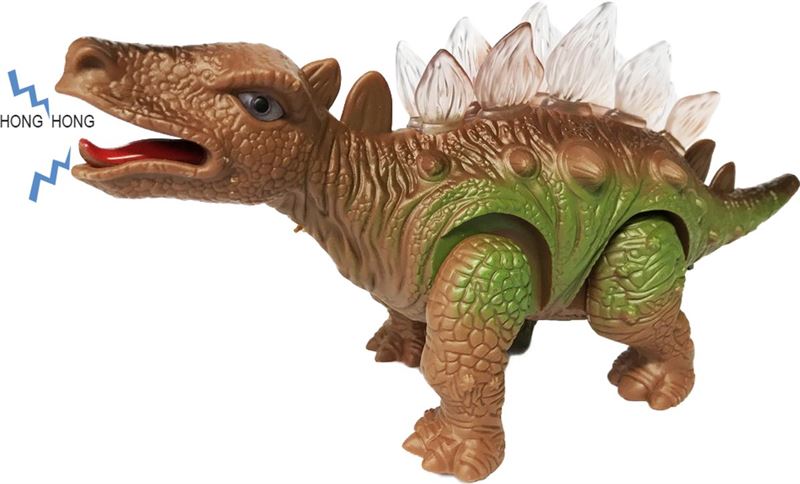 Lx Toys DINOSAURUS speelgoed - STEGOSAURUS - met licht en dino geluid 26CM