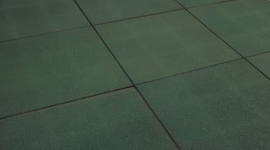 Rubbertegel 50x50x2.5cm Groen