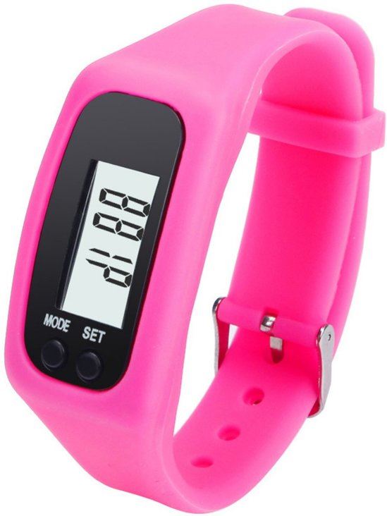 EasyLazy® Digitale LCD Stappenteller - Run Stap - Calorie - Loopafstand - Teller - Stappenteller - Roze