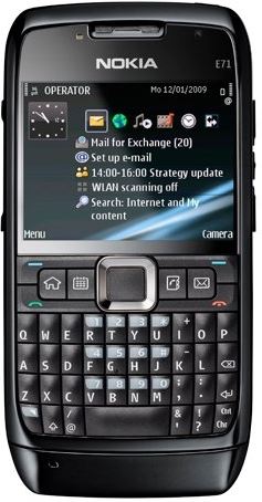 Nokia E71 zwart