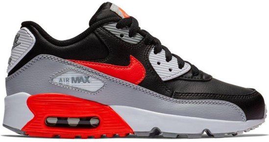 Nike Air Max 90 Leather GS Zwart Rood maat 39