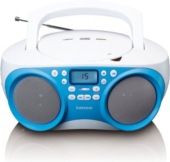 Lenco SCD-301 - draagbare Radio CD-speler met USB-aansluiting - blauw
