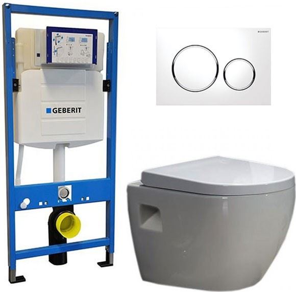 Geberit UP 320 Toiletset - Inbouw WC Hangtoilet Wandcloset - Daley Sigma-20 Wit