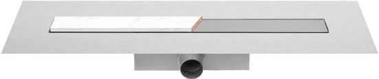 Easy Drain Compact 50 Modulo Stone douchegoot set waterslot 50mm 70cm inbouw diepte 94mm met zijuitloop edm1nat70050