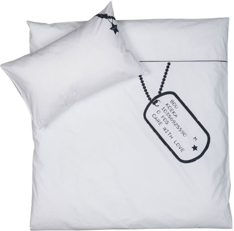 Koeka Dekbedovertrek Name Tag White/Night Blue