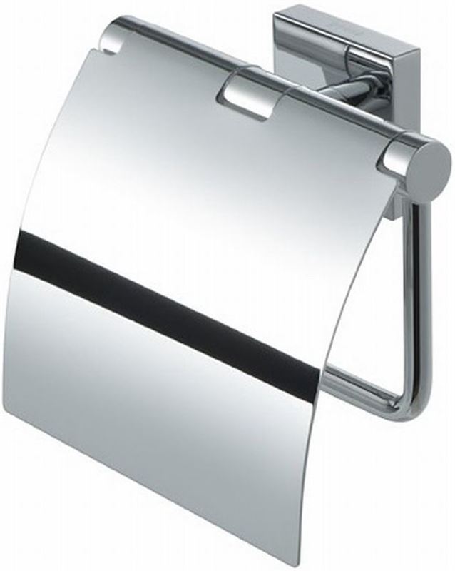 Geesa Nelio closetrolhouder met klep chroom