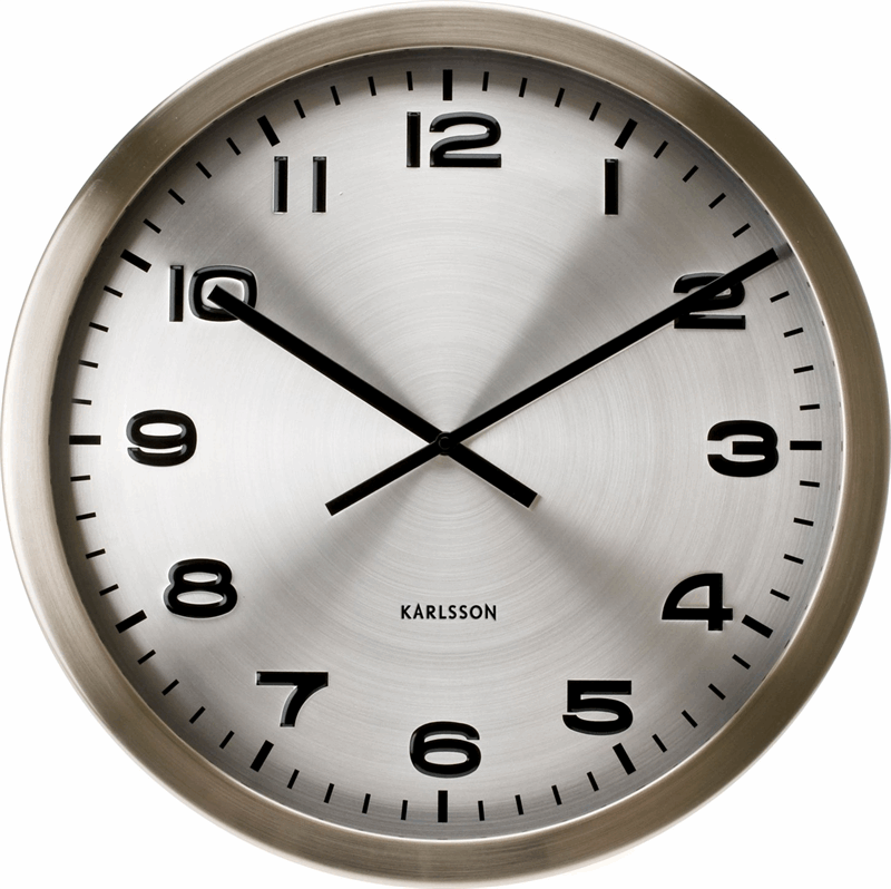 Karlsson Maxie Steel Wandklok 50 cm - Metallic