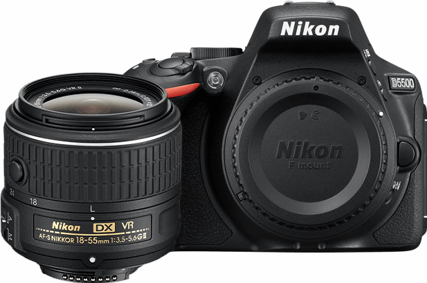 Nikon D5500 + AF-S DX NIKKOR 18-55mm zwart