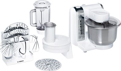 Bosch MUM48CR1 wit, roestvrijstaal