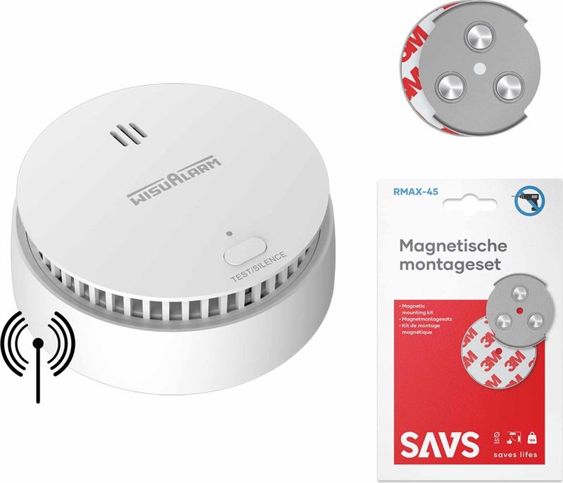 Wisualarm Sa A R Draadloos Koppelbare Rookmelder Met Magneet