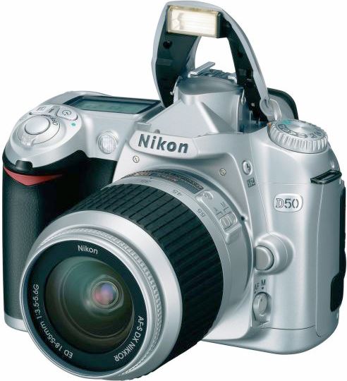 Nikon D50 + 18-55 + 55-200 zilver