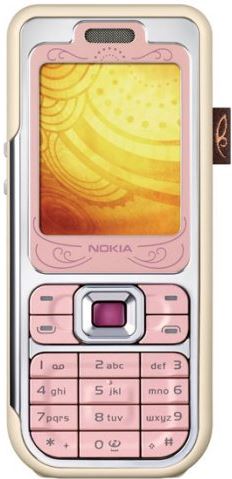 Nokia 7360 zwart, beige, roze