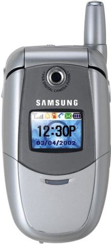 Samsung E310 blauw, grijs