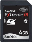 Sandisk Extreme® III  SDHC 4GB