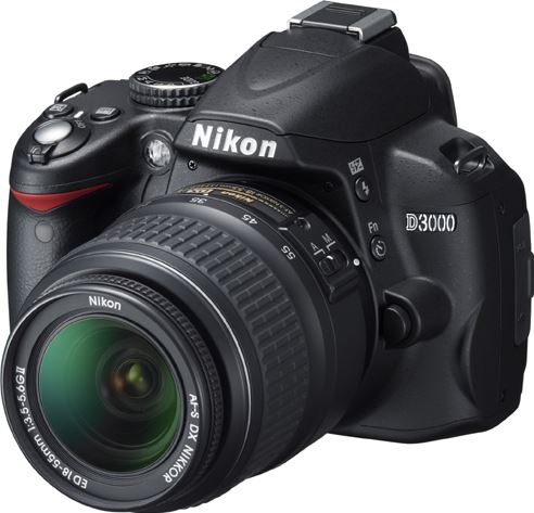 Nikon D3000 + AF-S DX NIKKOR 18-55mm zwart