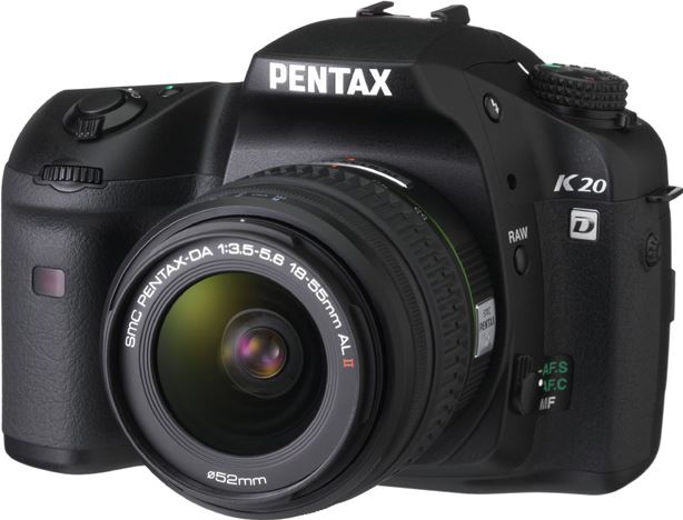 Pentax K20D en smc DA 18-55mm II zwart