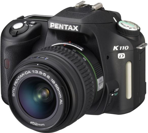 Pentax K110D + 18-55 mm zwart
