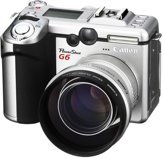 Canon PowerShot G6 zwart, zilver