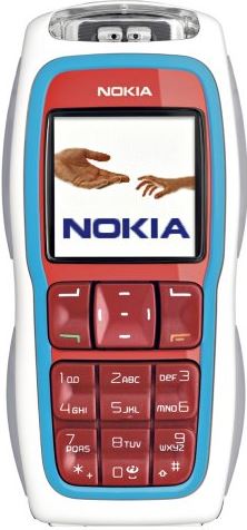 Nokia 3220 blauw, rood