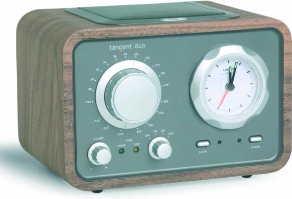 Tangent Duo Clock Radio - Walnut