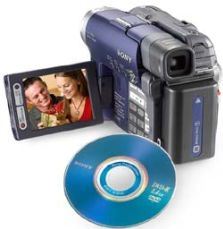 Sony DCR-DVD101 blauw, zwart