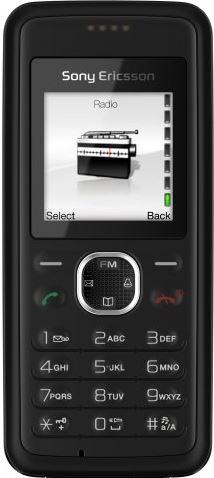 Sony Ericsson J132 zwart, blauw