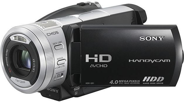 Sony HDR-SR1E zilver, zwart